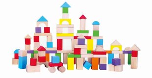 Viga 59697 Деревянные блоки -100 элементов цена и информация | Конструкторы и кубики | kaup24.ee