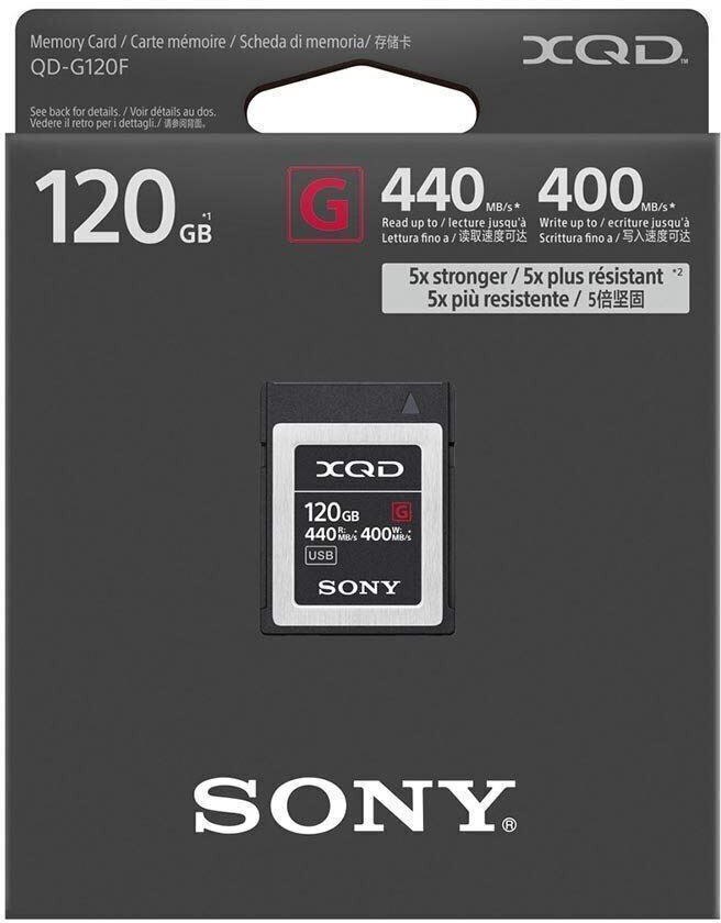 Sony mälukaart XQD G 120GB 440/400MB/s цена и информация | Mobiiltelefonide mälukaardid | kaup24.ee