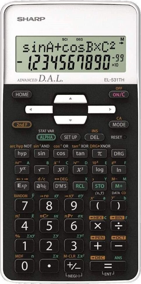 Kalkulaator Sharp EL-531TH, valge hind ja info | Kirjatarbed | kaup24.ee