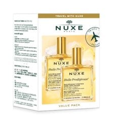 Набор Nuxe Travel With Nuxe Huile Prodigieuse: сухое масло 2 x 100 мл цена и информация | Сыворотки для лица, масла | kaup24.ee