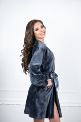 Naiste veluurist hommikumantel, valmistatud Leedus, hall hind ja info | Naiste hommikumantlid | kaup24.ee