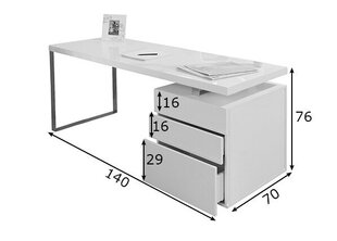 Письменный стол, белый цена и информация | Компьютерные, письменные столы | kaup24.ee