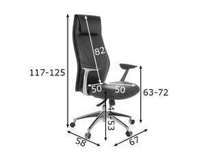 Рабочее кресло Oxford, черное цена и информация | Офисные кресла | kaup24.ee