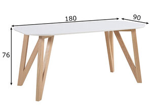 Обеденный стол, белый цена и информация | Кухонные и обеденные столы | kaup24.ee