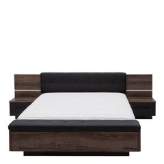 Кровать Recover 160 x 200 см, дуб/черный дуб цена и информация | Кровати | kaup24.ee