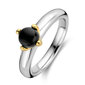 Ti Sento musta kiviga hõbesõrmus 901023218 hind ja info | Sõrmused | kaup24.ee