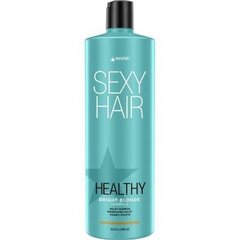 Шампунь с фиолетовым пигментом Sexy Hair Healthy Bright Blonde 1000 ml цена и информация | Шампуни | kaup24.ee