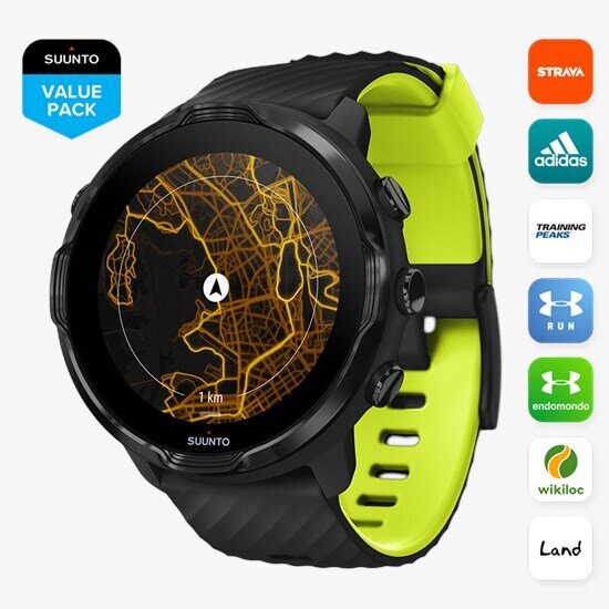 Suunto 7 Black Lime цена и информация | Nutikellad (smartwatch) | kaup24.ee