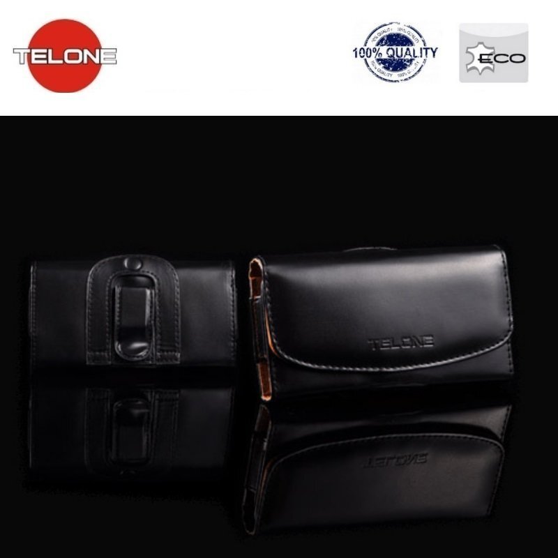 Telone Viva Universal Size (7x13.5cm) LG L9 / Nokia 920 / Samsung S3 S5 Eco Leather Belt Case Black цена и информация | Telefoni kaaned, ümbrised | kaup24.ee