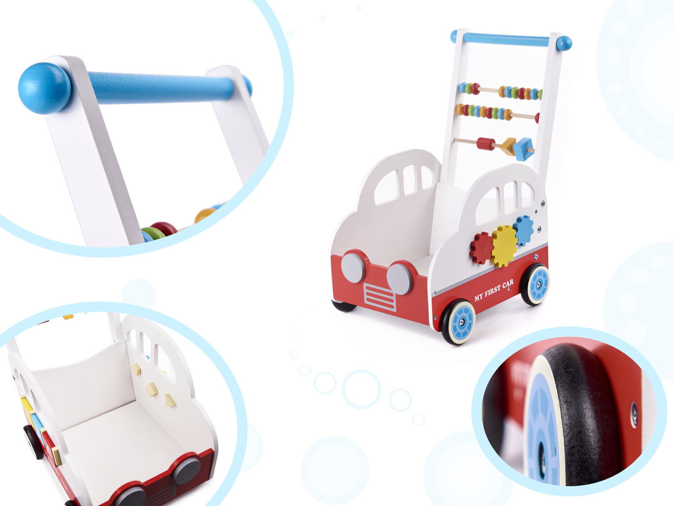 Puidust liugur-tegevuskeskus hind ja info | Imikute mänguasjad | kaup24.ee