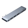Адаптер 6-в-1 UGREEN CM380 USB-C Hub для MacBook Air / Pro, серый