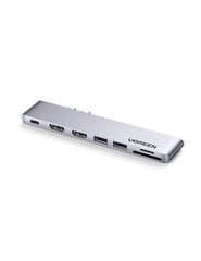 Adapter 7-in-2 UGREEN CM356 USB-C Hub MacBook Air / Pro jaoks, hall цена и информация | Адаптеры и USB-hub | kaup24.ee