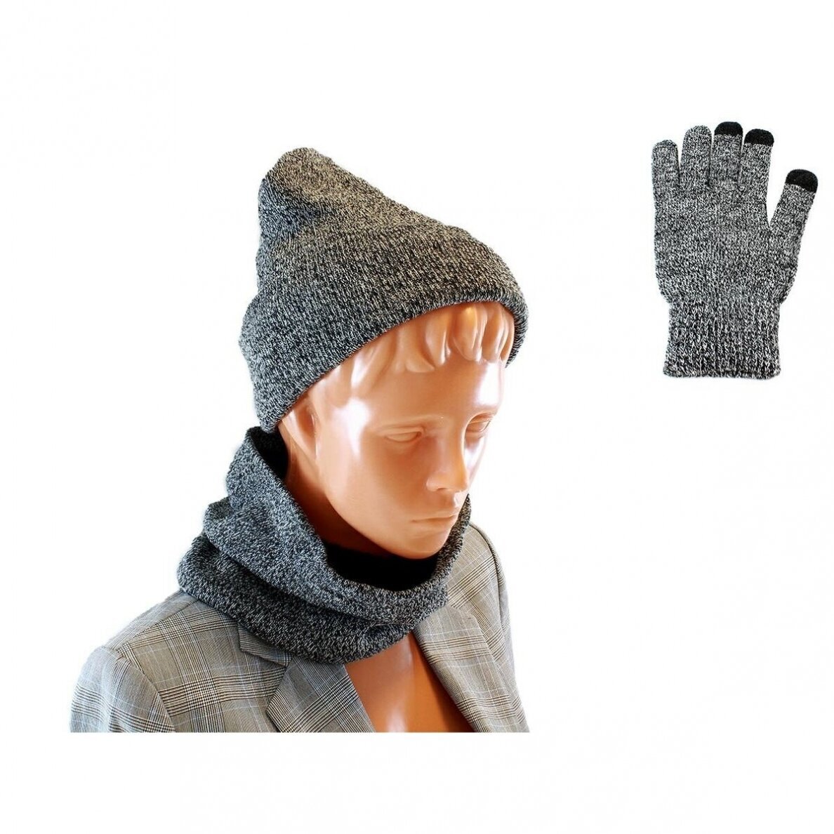 Müts, sall ja kindad (komplekt) GREY SET hind | kaup24.ee