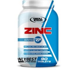 Пищевая добавка Real Pharm Zinc, 90 таблеток цена и информация | Витамины, пищевые добавки, препараты для хорошего самочувствия | kaup24.ee