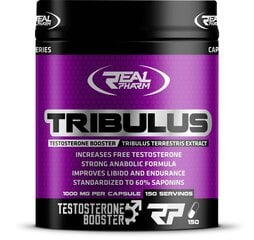 Real Pharm Tribulus 1000mg 150 kaps hind ja info | Vitamiinid, toidulisandid, preparaadid tervise heaoluks | kaup24.ee