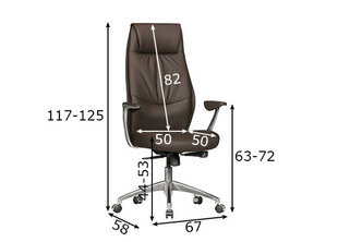 Рабочее кресло Oxford, коричневое цена и информация | Офисные кресла | kaup24.ee