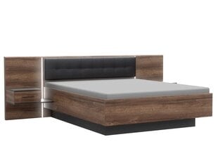 Кровать Bellevue 160 x 200 см, дуб/черный дуб цена и информация | Кровати | kaup24.ee