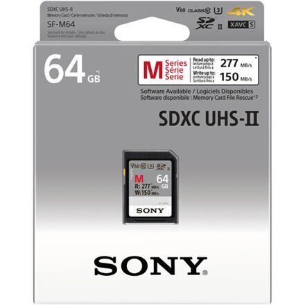 Mälukaart Sony SDXC 64GB M Tough UHS-II C10 U3 V60 hind ja info | Fotoaparaatide mälukaardid | kaup24.ee