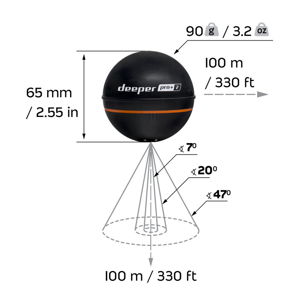 Sonar Deeper Smart Sonar PRO+ 2 цена и информация | Nutiseadmed ja aksessuaarid | kaup24.ee
