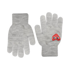 Перчатки для девочек Rak R-012A DB Сердце, серые цена и информация | Зимняя одежда для детей | kaup24.ee