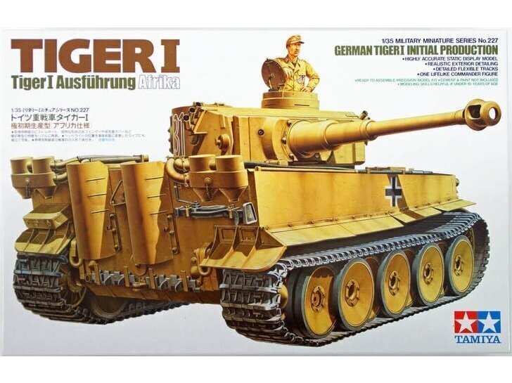 Tamiya - German Tiger I Initial Production, 1/35, 35227 цена и информация | Klotsid ja konstruktorid | kaup24.ee