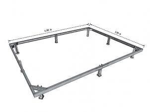 3x6 m Vundament (metallprofiilist) hind ja info | Kasvuhooned | kaup24.ee