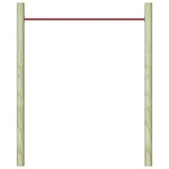 Skersinis, raudonos spalvos, 125 cm, plienas цена и информация | Детские игровые домики | kaup24.ee