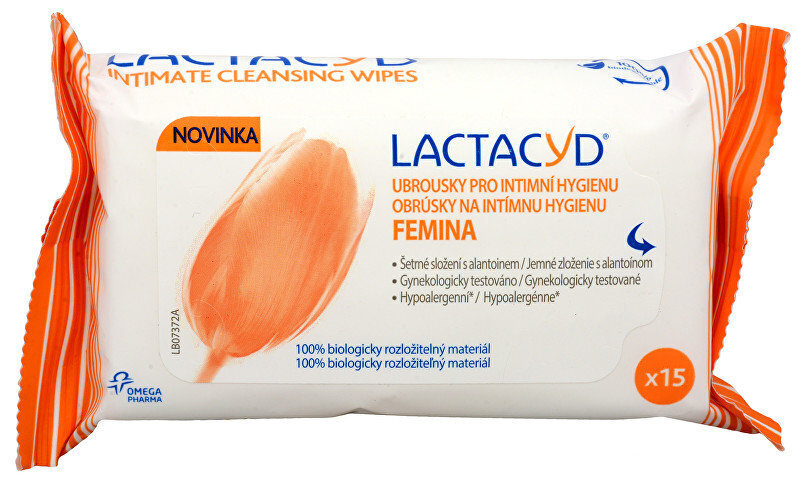 Lactacyd Femina salvrätikud intiimpiirkonnale 15 tk hind ja info | Intiimhügieeni tooted | kaup24.ee