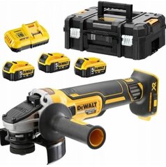 Dewalt угловая шлифовальная машина 125мм 18В 3x Li-ion 5.0Ач(DCG405P3-QW) цена и информация | Шлифовальные машины | kaup24.ee