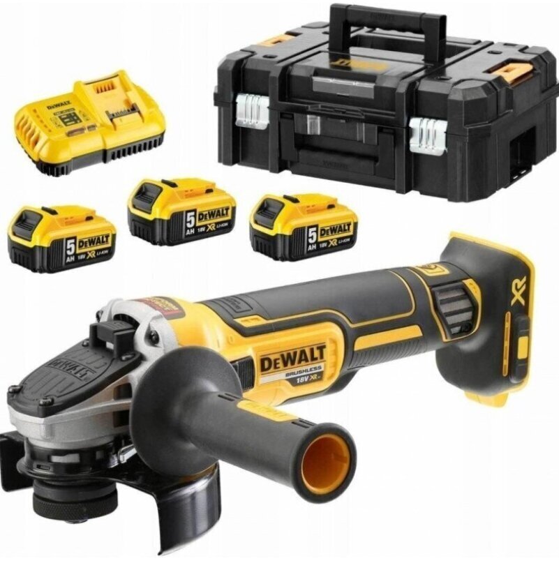 Dewalt nurklihvmasin 125mm 18V 3x Li-ion 5.0Ah (DCG405P3-QW) hind ja info | Lihvmasinad ja ketaslõikurid | kaup24.ee