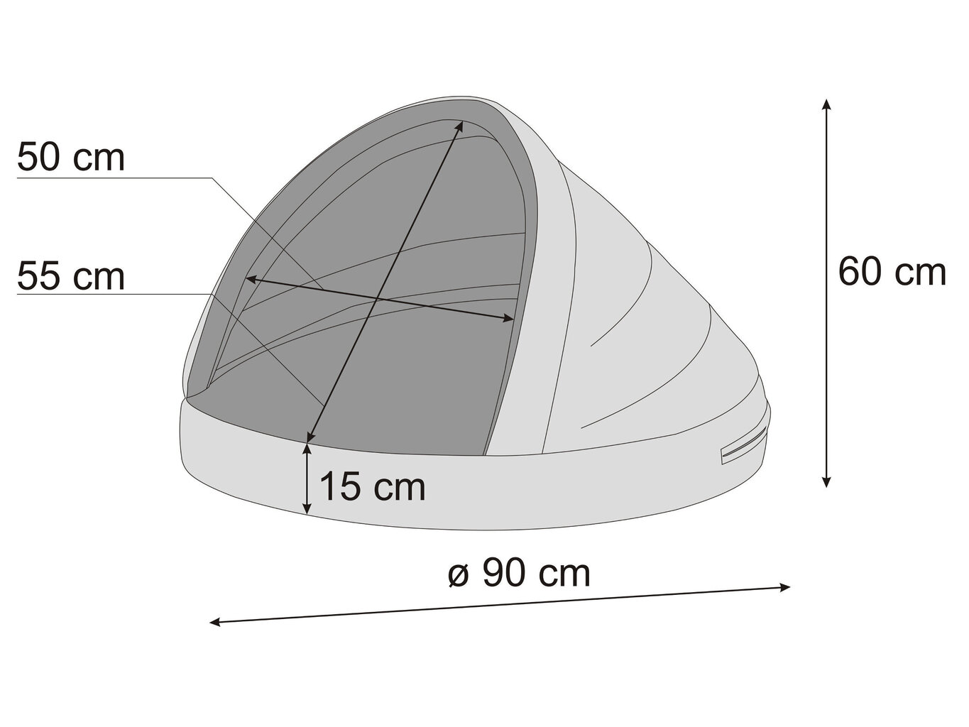 Hobbydog pesa Inari Cappuccino R2, 90x90 cm цена и информация | Pesad, padjad | kaup24.ee