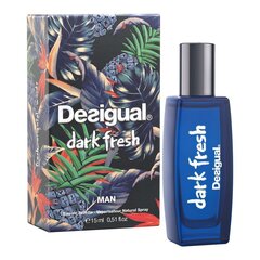 Tualettvesi meestele Desigual Dark Fresh EDT 15 ml hind ja info | Meeste parfüümid | kaup24.ee