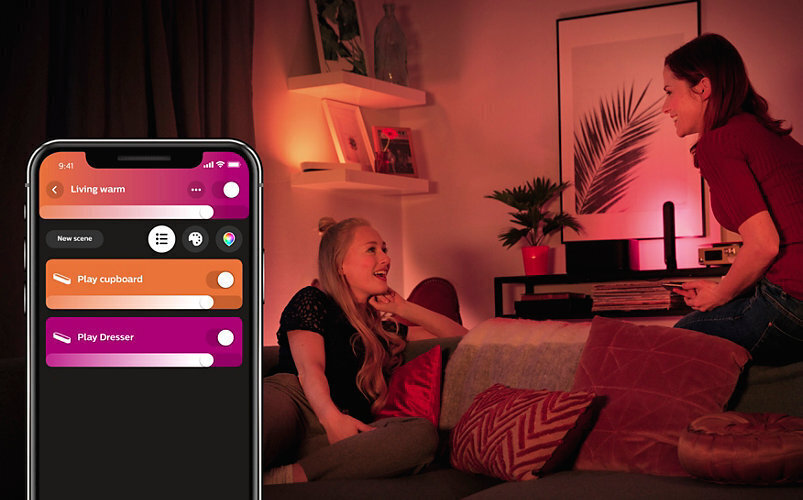 Nutivalgusti Philips Hue White and color ambiance Play valgusti - pikenduse pakk hind ja info | Laualambid | kaup24.ee