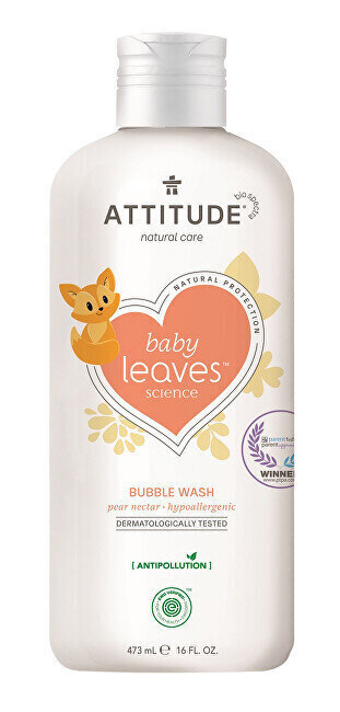 Attitude Baby Leaves Bubble Wash Pear Nectar - Pesu- ja vannivaht beebidele ja väikelastele 473 ml цена и информация | Laste ja ema kosmeetika | kaup24.ee