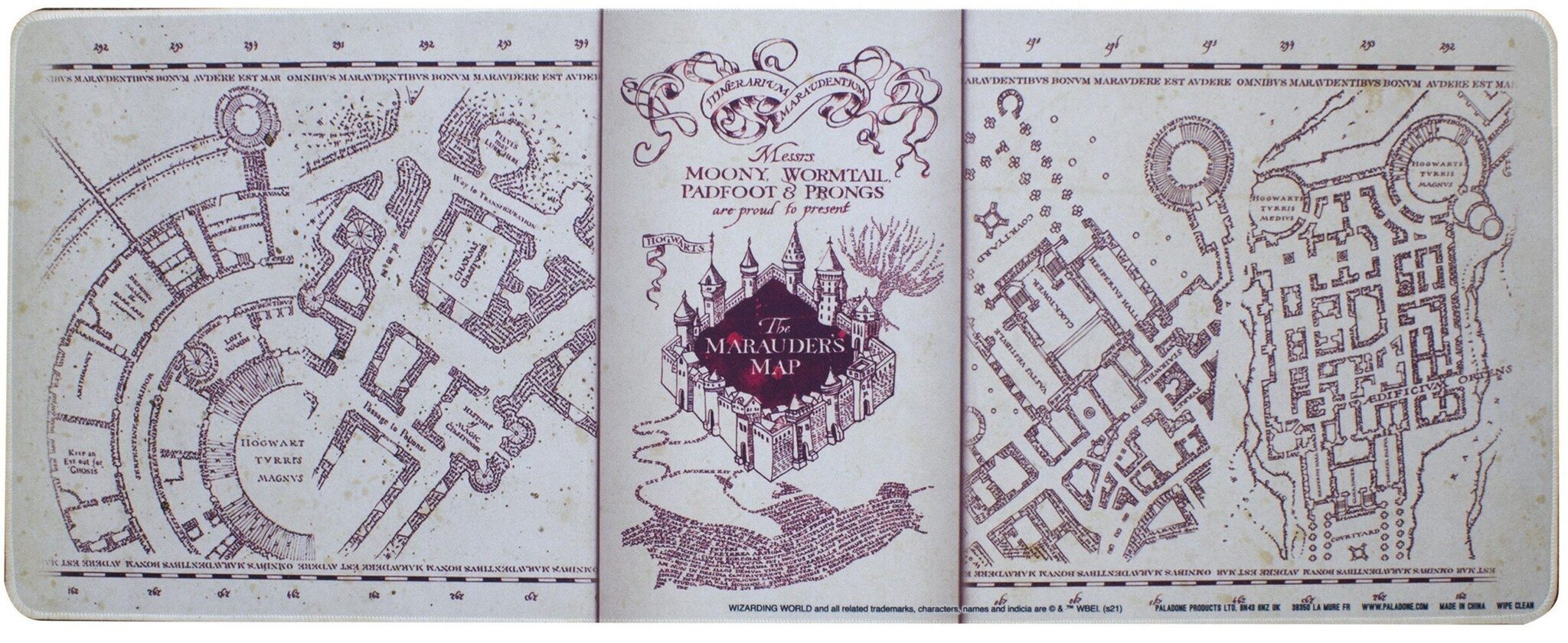 Harry Potter Marauders Map Desk Mat, 30x80cm цена и информация | Fännitooted mänguritele | kaup24.ee