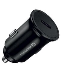 Металлический адаптер для автомобильного зарядного устройства Swissten 45W PD, черный цена и информация | Зарядные устройства для телефонов | kaup24.ee
