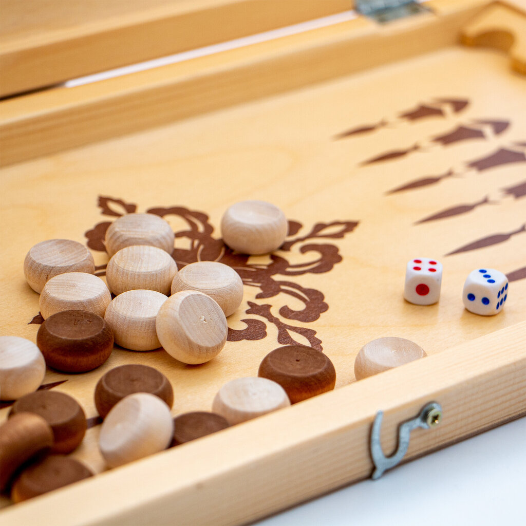 Puidust backgammon, väike, 40x20 cm hind ja info | Lauamängud ja mõistatused | kaup24.ee