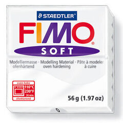 Polümeersavi Soft 57g valge, Fimo /6 hind ja info | Kunstitarbed, voolimise tarvikud | kaup24.ee