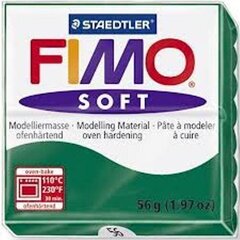 Моделин Fimo Soft Emerald, 56 гр., зелёный цена и информация | Принадлежности для рисования, лепки | kaup24.ee