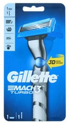 Бритва мужская Gillette Mach3 Turbo 1 шт. цена и информация | Средства для бритья | kaup24.ee