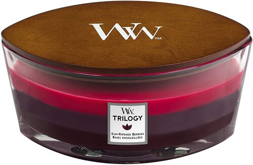 WoodWick ароматическая свеча Trilogy Sun Ripened Berries, 453.6 г цена и информация | Подсвечники, свечи | kaup24.ee