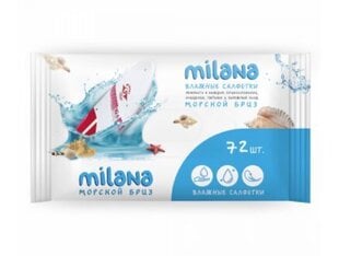 Antibakteriaalsed niisked salvrätikud Milana Sea Breeze (72 tk) hind ja info | Esmaabi | kaup24.ee