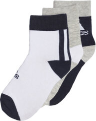 Adidas Sokid Lk Ankle S 3Pp White Grey Black H16378/25-27 hind ja info | Poiste sukkpüksid ja sokid | kaup24.ee