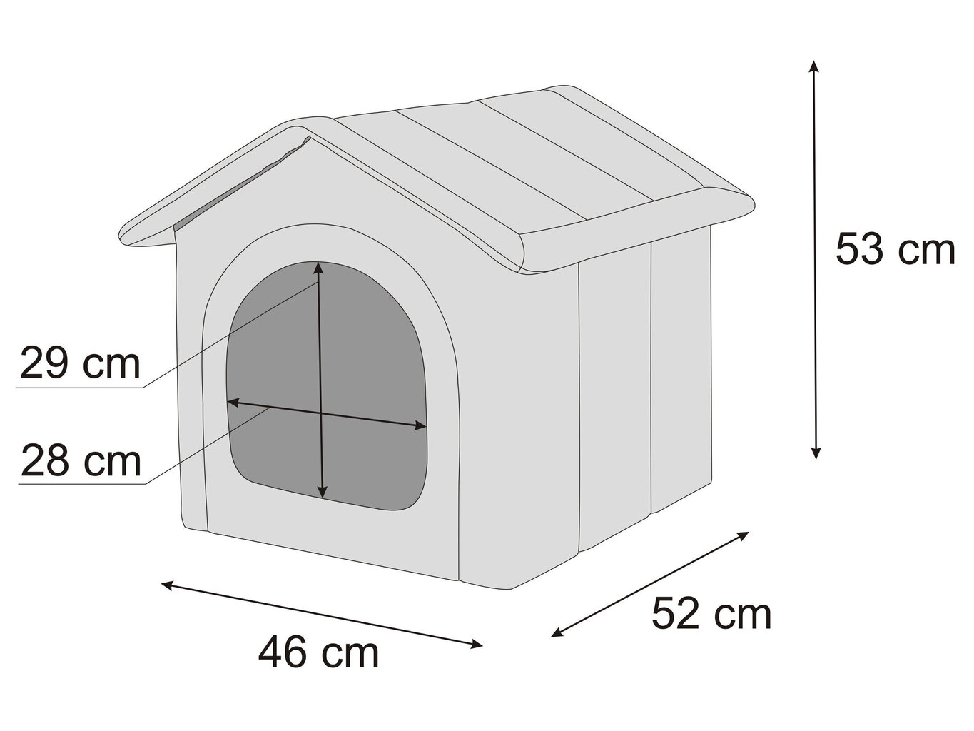 Hobbydog pesa Black Ecolen R3, 46x52 cm hind ja info | Pesad, padjad | kaup24.ee