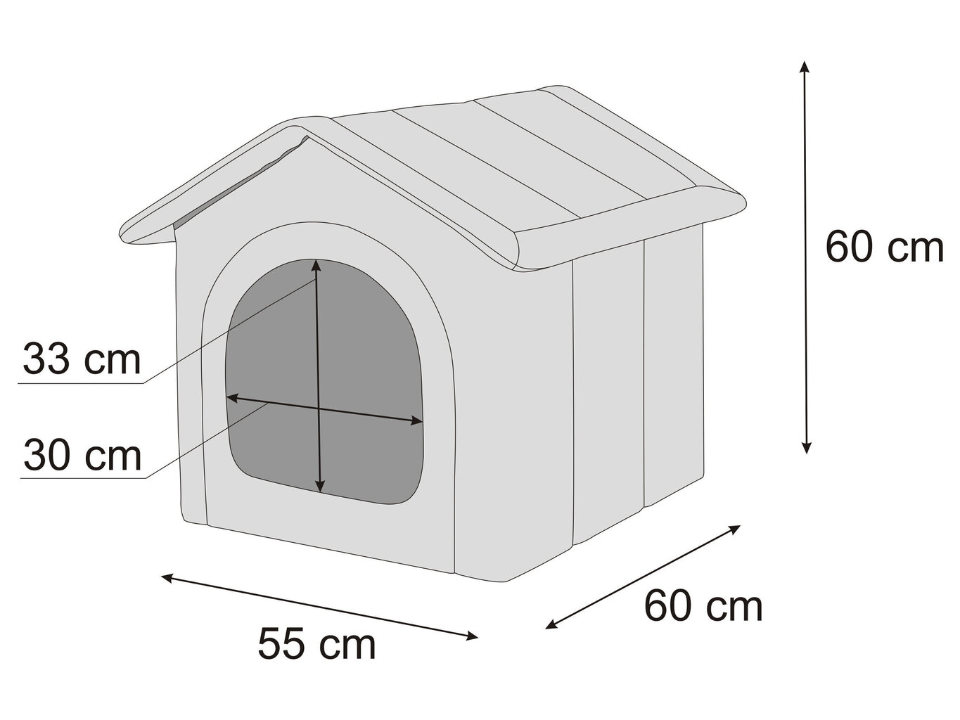 Hobbydog pesa Black Ecolen R4, 55x60 cm цена и информация | Pesad, kuudid | kaup24.ee