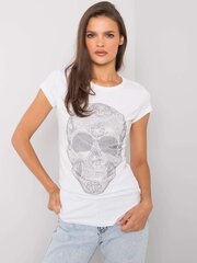 Naiste T-särk Skull, valge hind ja info | Naiste T-särgid | kaup24.ee