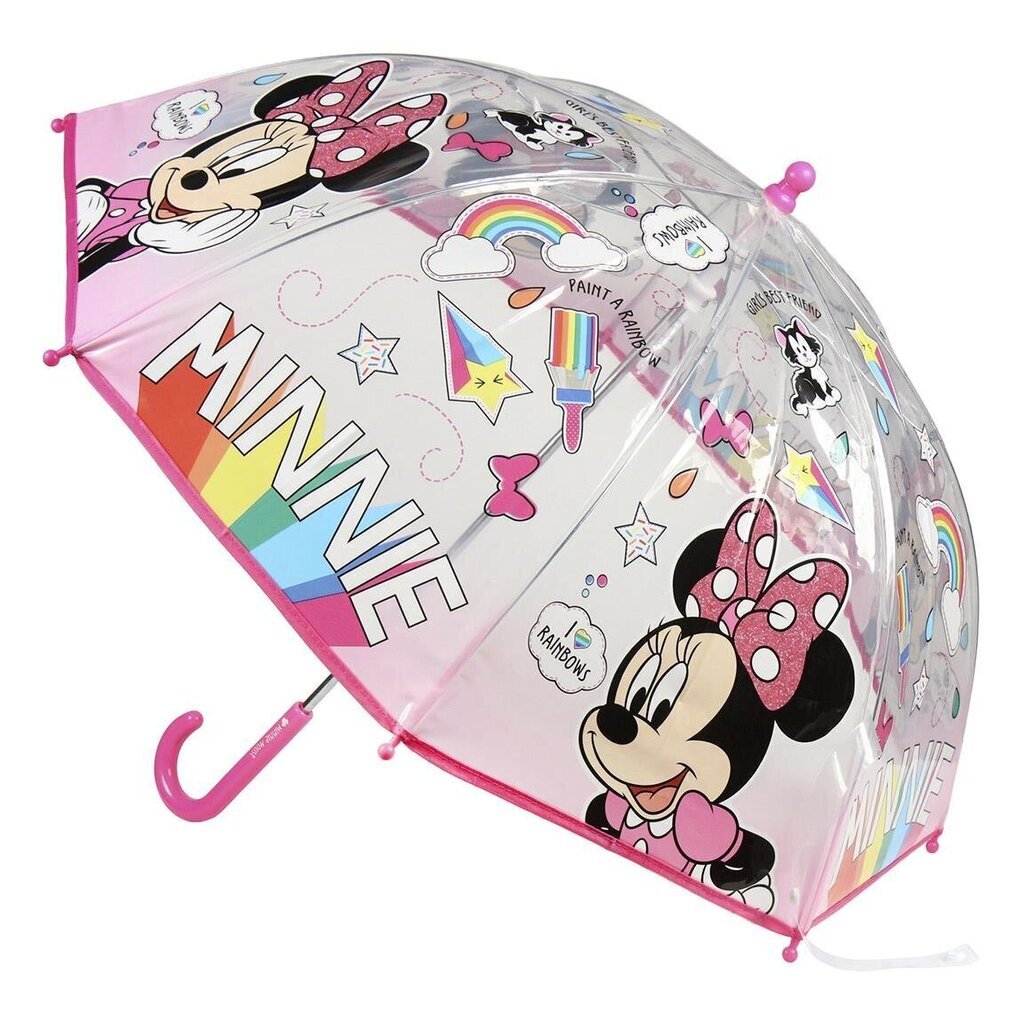 Vihmavari Minnie, poolläbipaistev, 45 cm 72081 hind ja info | Laste aksessuaarid | kaup24.ee