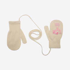 Кулачные перчатки на шнурке для младенцев Rak R-124, бежевые цена и информация | Зимняя одежда для детей | kaup24.ee