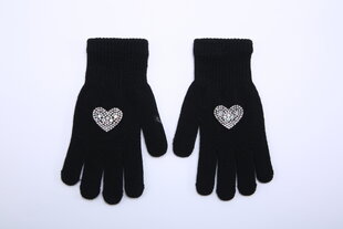 Перчатки для девочек Rak R-169, черные цена и информация | Зимняя одежда для детей | kaup24.ee