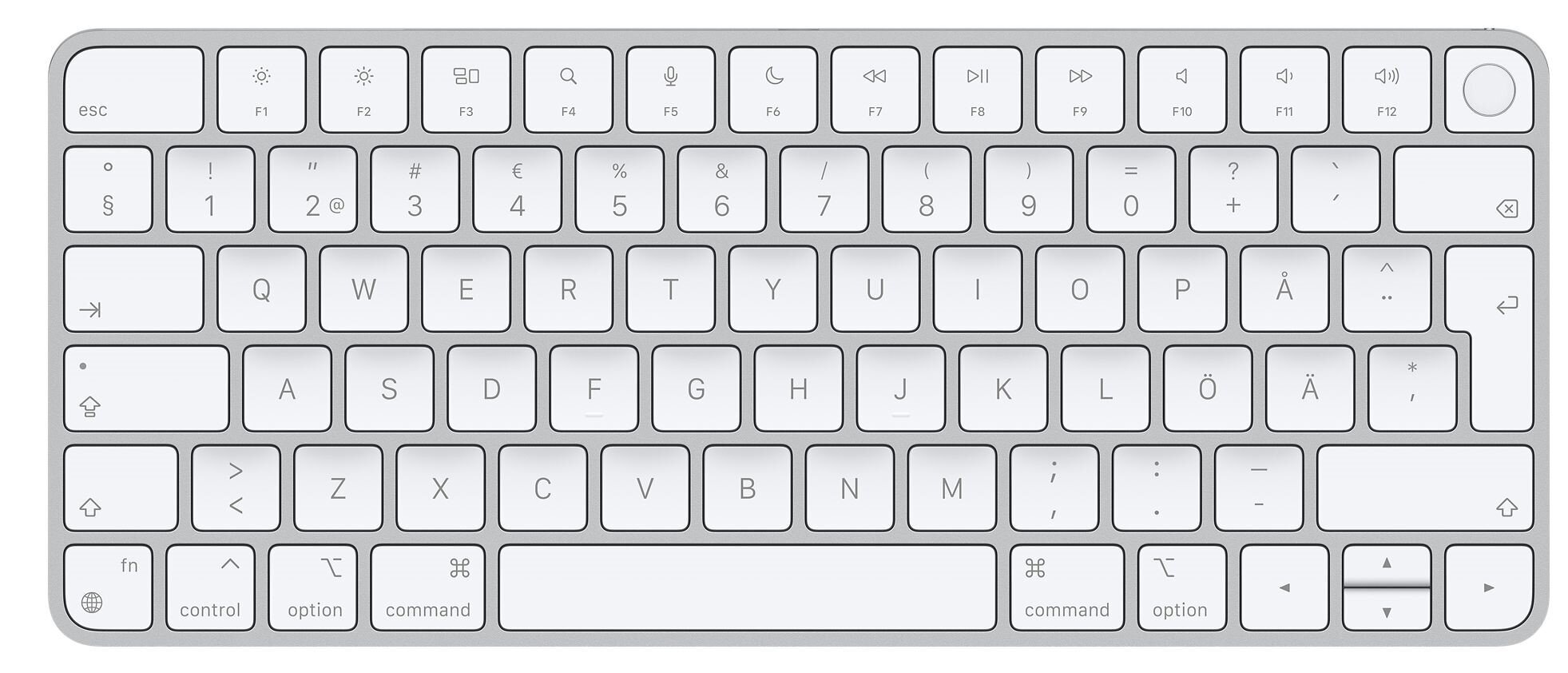 Magic Keyboard with Touch ID for Mac computers with Apple silicon - Swedish - MK293S/A hind ja info | Klaviatuurid | kaup24.ee